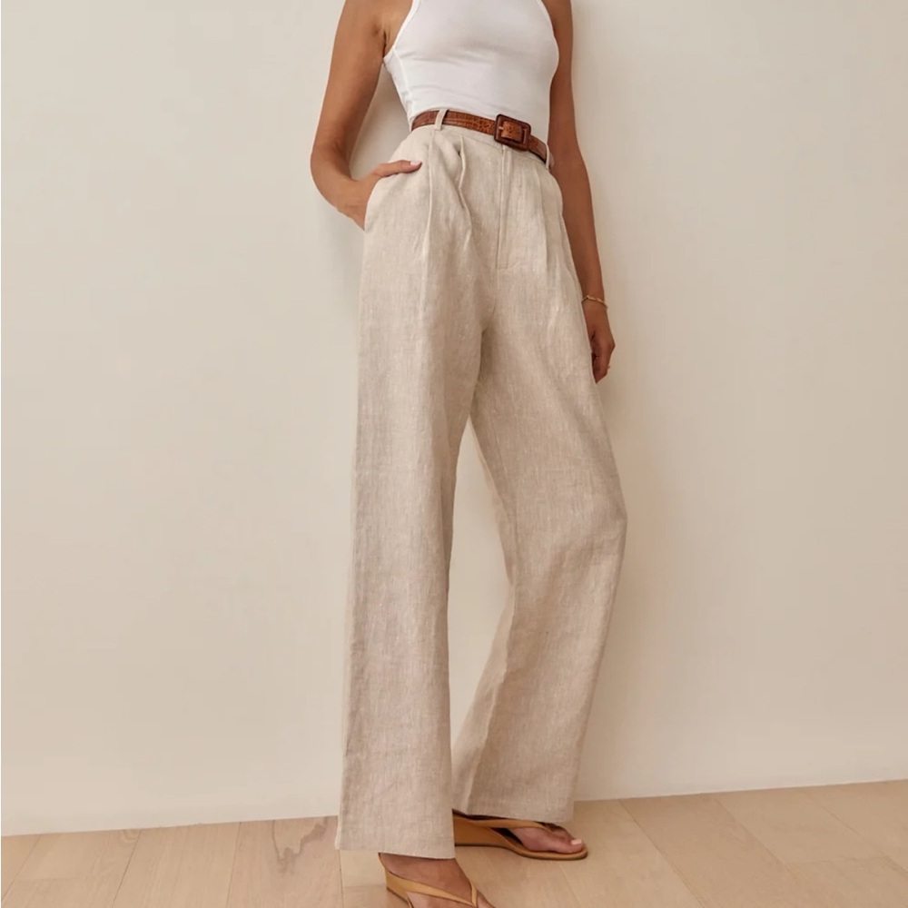Reformation Petites Vesta Pant Oatmeal - Size 0P